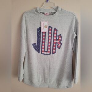 Marley Lilly Women's S/M Medium Long Sleeve Terry Pullover Shirt NEW TAGS